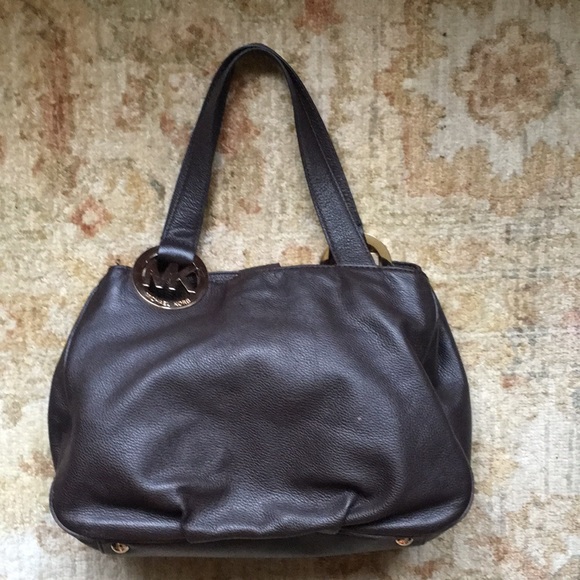 Michael Kors brown leather shoulder hobo bag - Picture 2 of 8